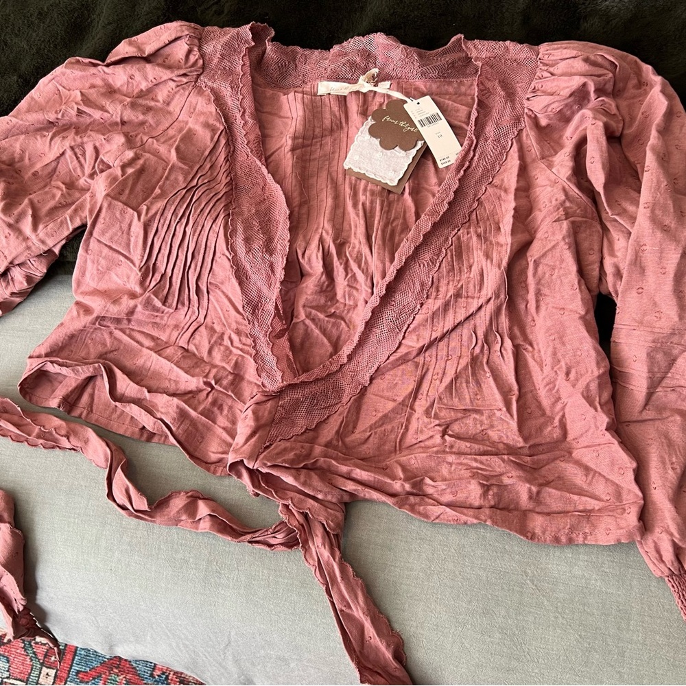 Anthropologie wrap around blouse